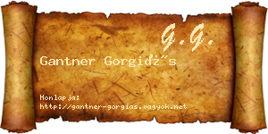 Gantner Gorgiás névjegykártya